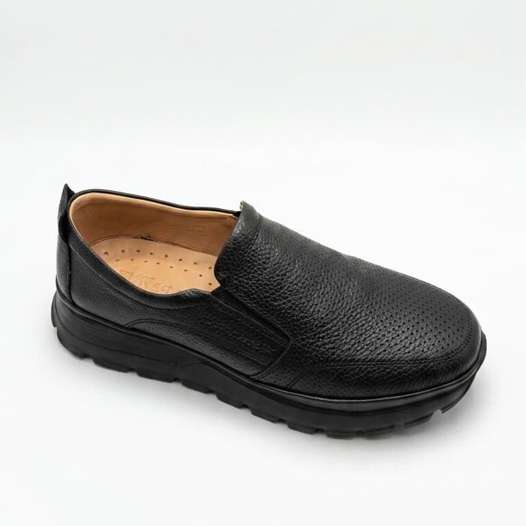 Grand Oxford Men's Leather Shoes - Black (45) 4