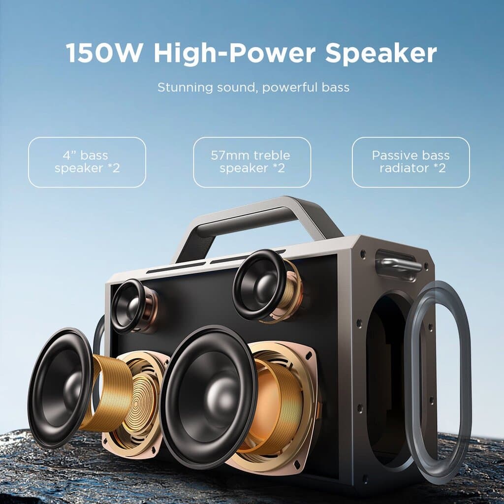 JOYROOM MW03 Wireless Party Speaker with Two Microphones 4