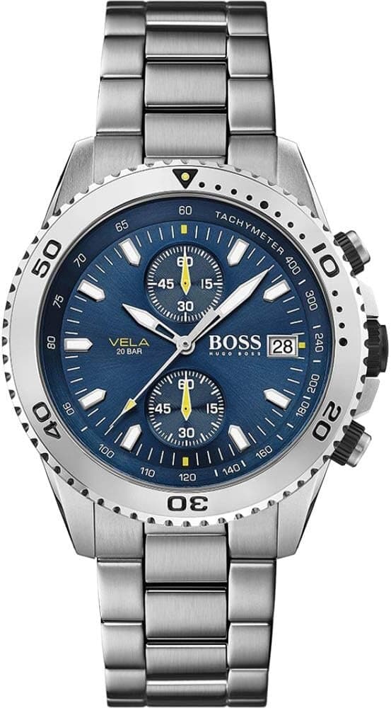 HUGO BOSS Chronograph Men's Watch 45mm - 1513775 (Silver) 1