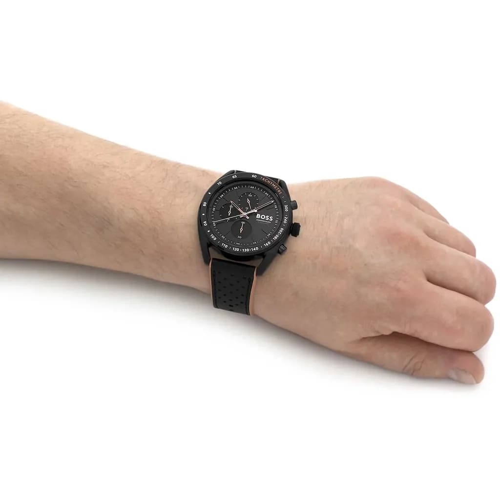 HUGO BOSS Chronograph Men's Watch 44mm - 1514022 (Black) 11
