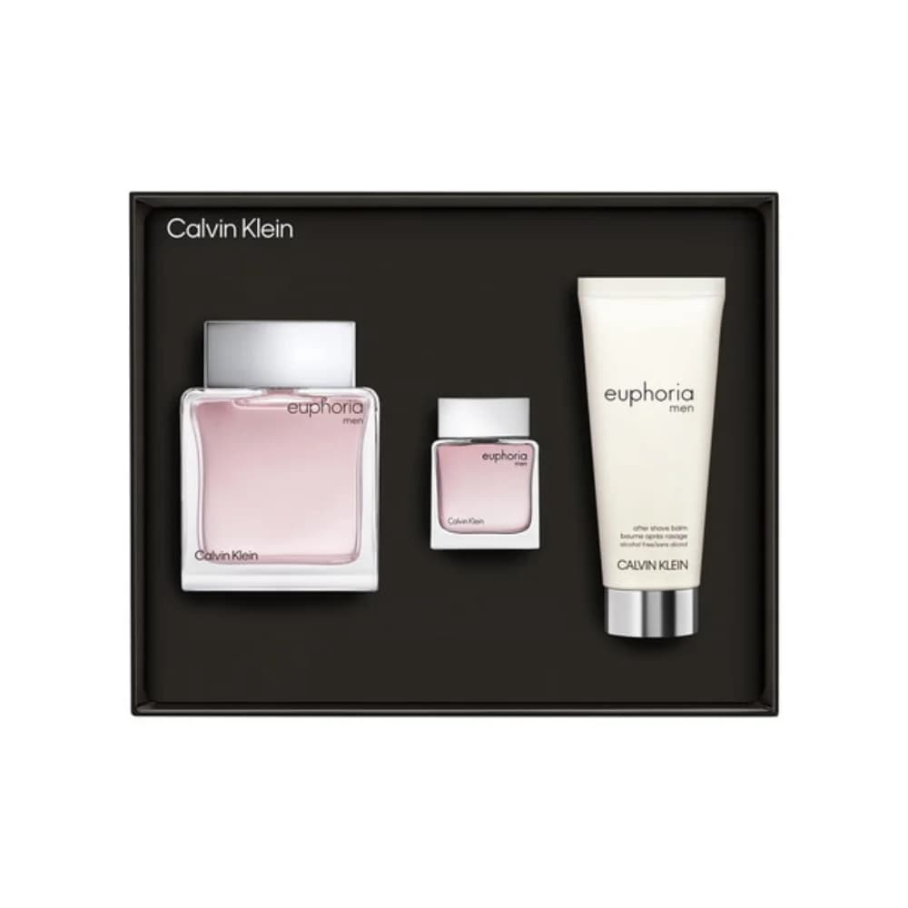 Calvin Klein Euphoria Men 3-Piece Gift Set - EDT & Atershave Balm (100+100+15) 1