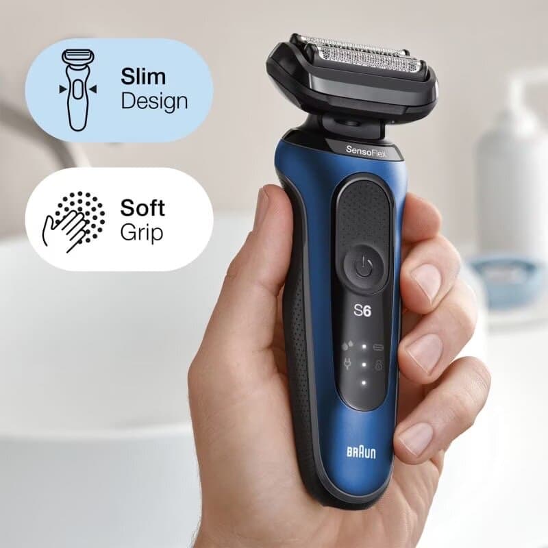 Braun Series 6 Wet & Dry Electric Shaver with Li-Ion Battery - Navy Blue 6