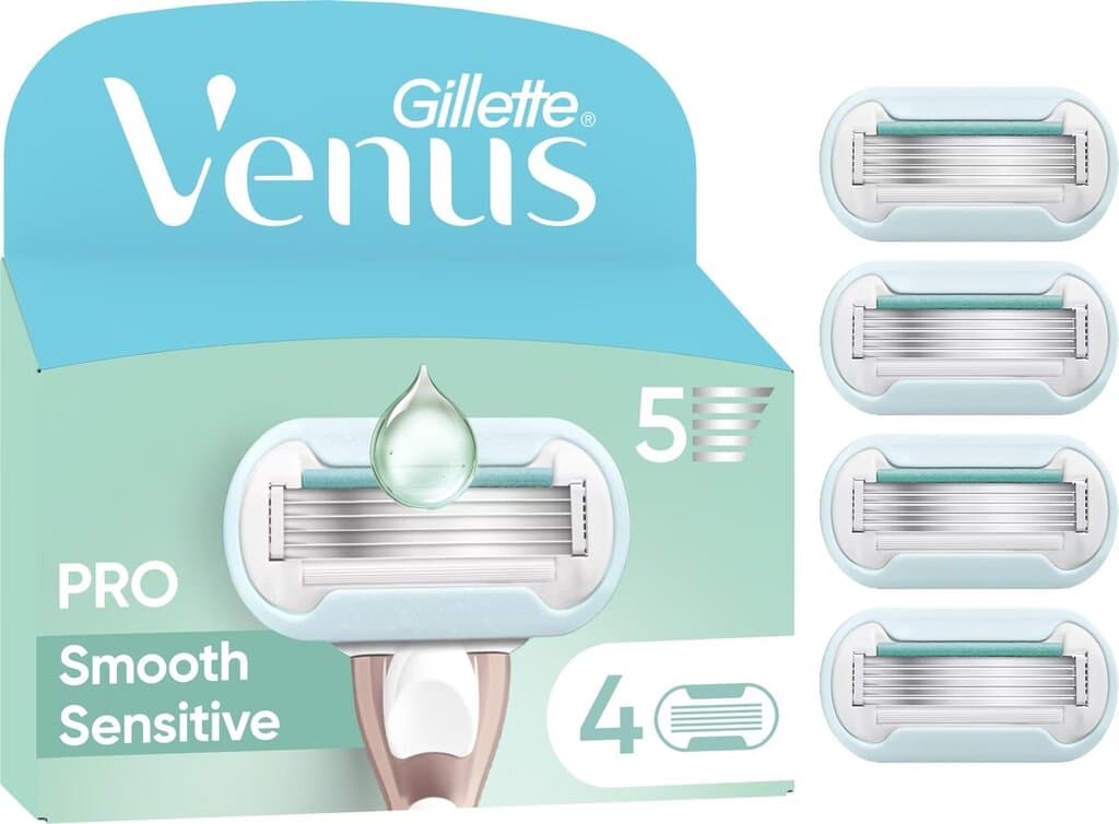Gillette Venus Smooth Sensitive Women's Razor - 4pcs 1