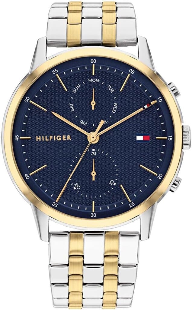 Tommy Hilfiger Analog Men's Watch 44mm - 1710432 (Gold & Silver) 1