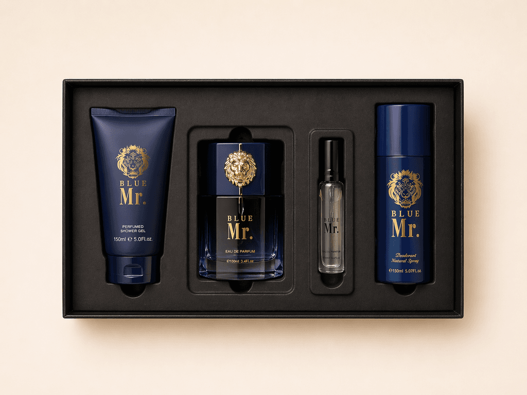Mr. Blue Men's Perfume Gift Set - 4pcs 1