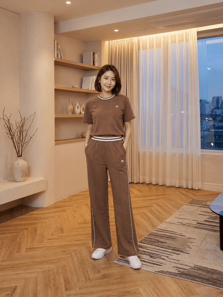 Chanel Women's Cotton Two-Piece Outfit - Brown (L) 1