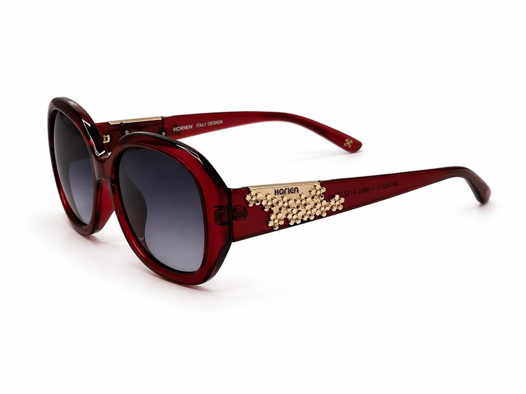 Horien Women's Sunglasses - Dark Red (Master Quality) 2