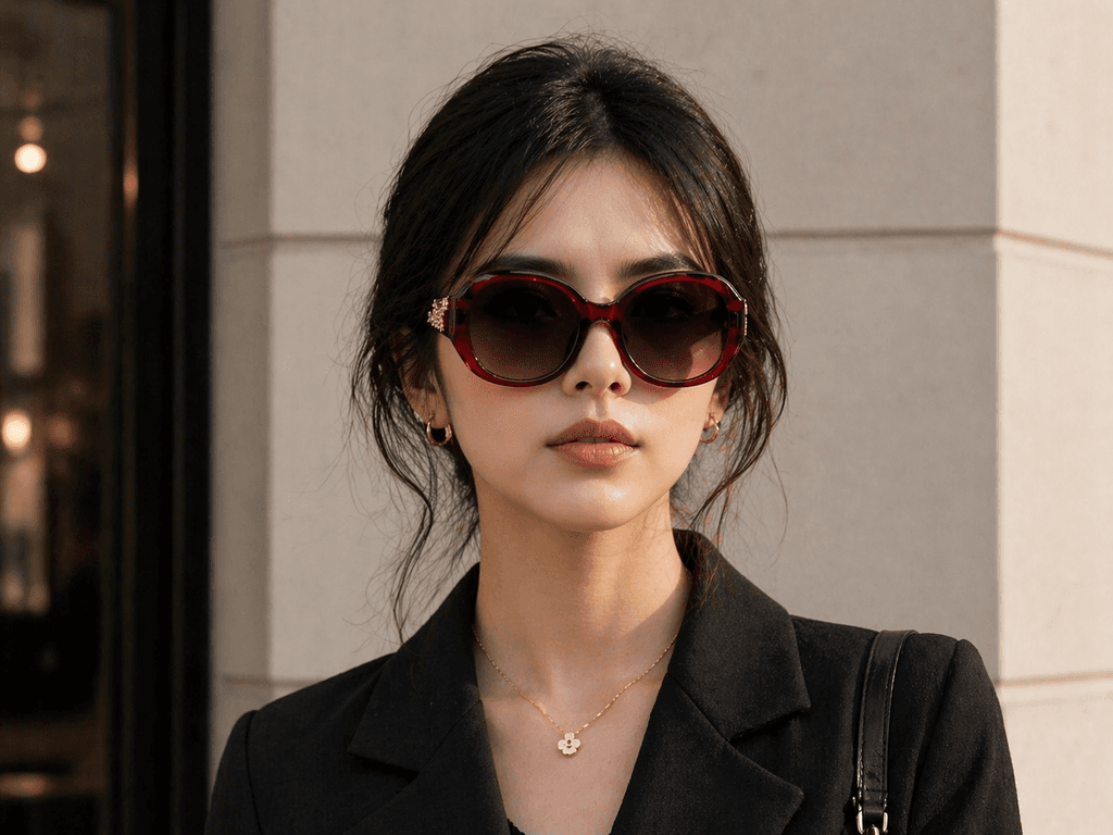 Horien Women's Sunglasses - Dark Red (Master Quality) 3