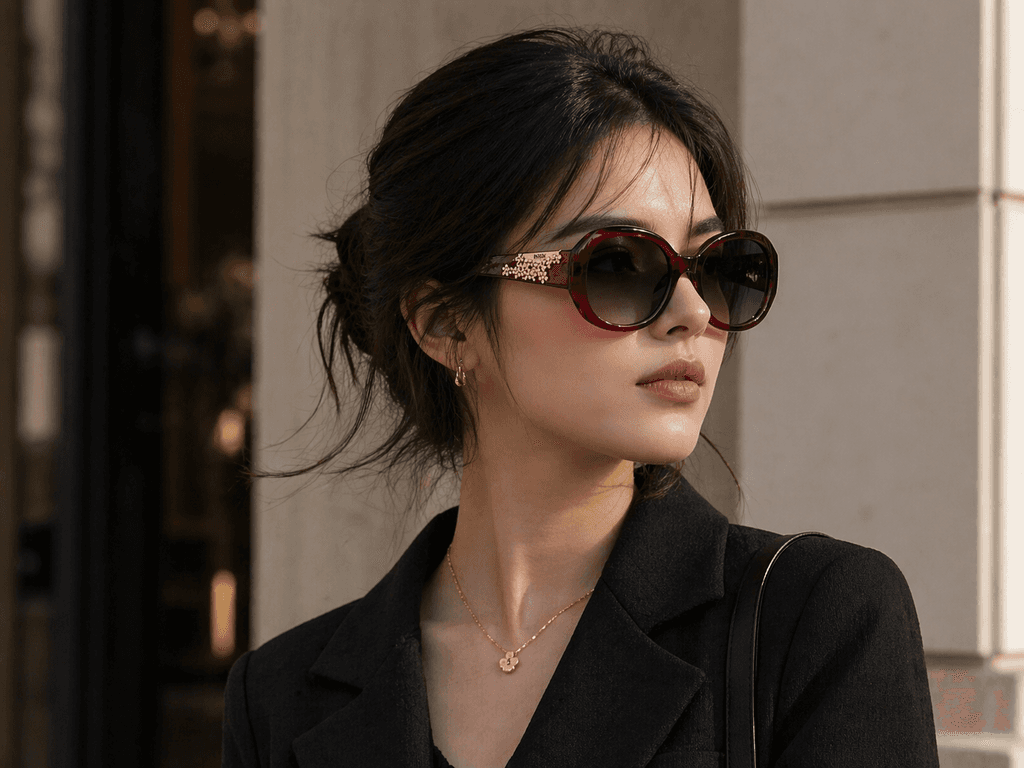 Horien Women's Sunglasses - Dark Red (Master Quality) 4