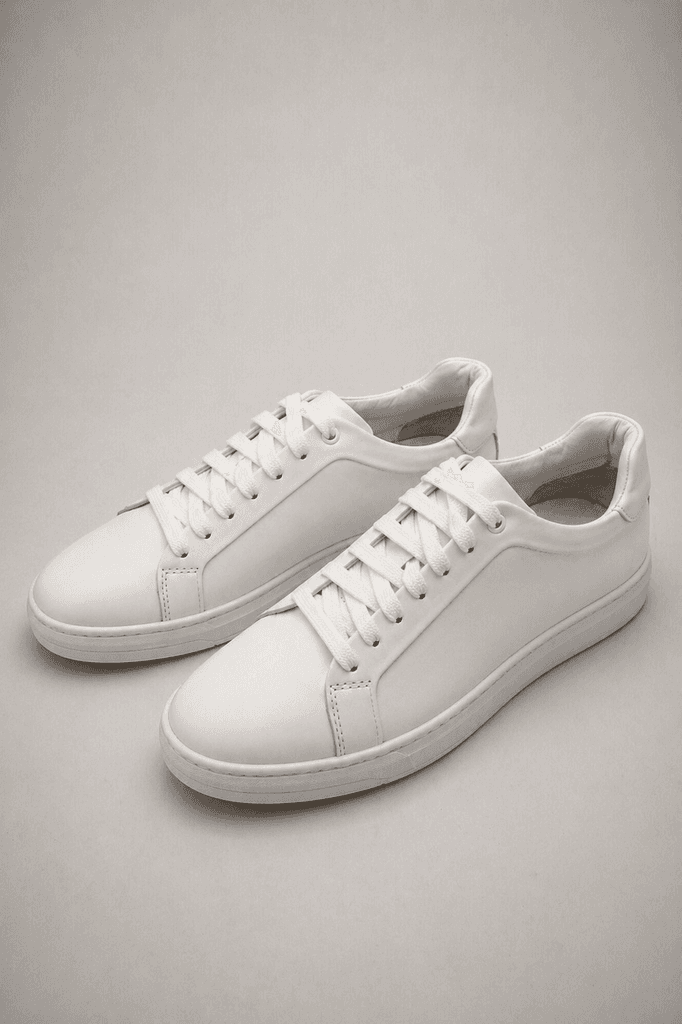 Grand Oxford Men's Leather Shoes - White (44) 1