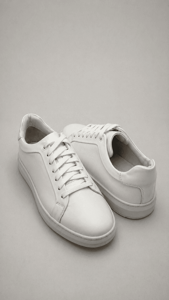 Grand Oxford Men's Leather Shoes - White (44) 3