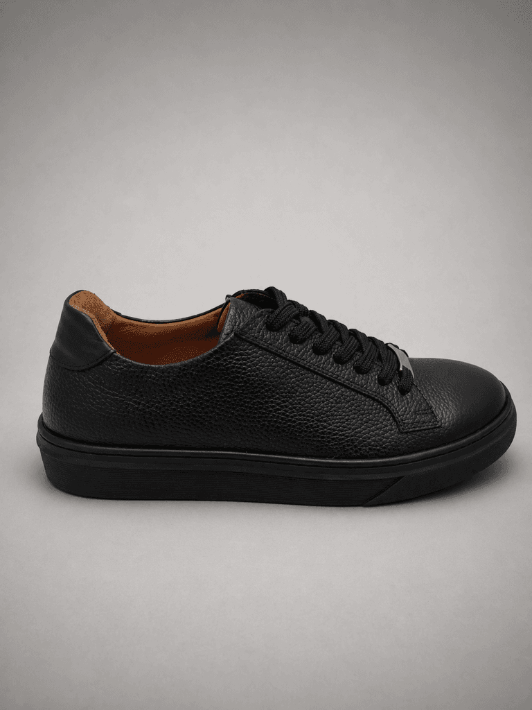 Grand Oxford Men's Leather Shoes - Black (44) 2