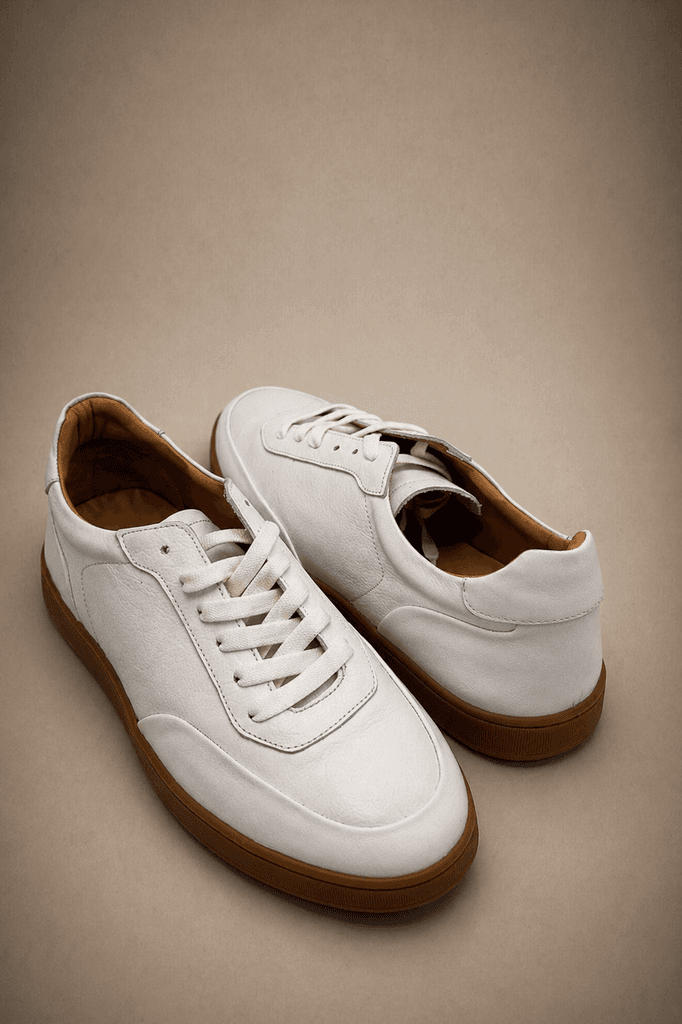 Grand Oxford Men's Leather Shoes - White (44) 3
