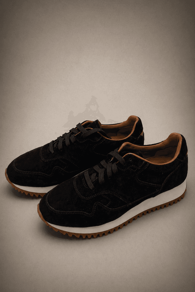 Grand Oxford Men's Suede Shoes - Black (44) 1