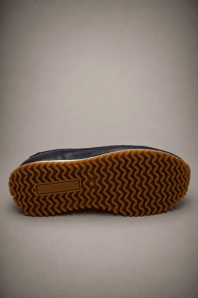 Grand Oxford Men's Leather Shoes - Navy Blue (44) 3