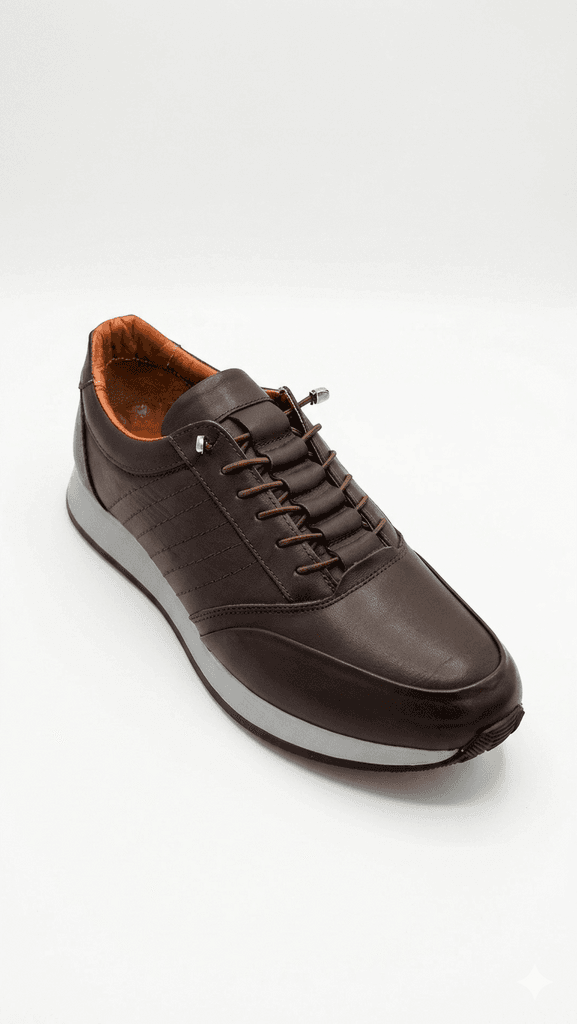 Palmyra Men's Leather Shoes - Dark Brown (44) 2