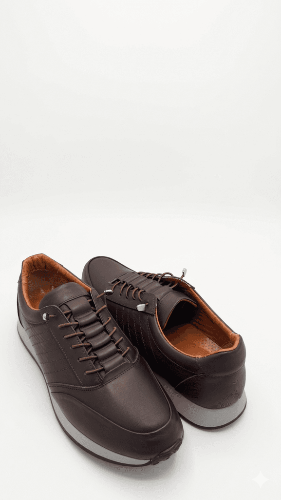 Palmyra Men's Leather Shoes - Dark Brown (44) 4