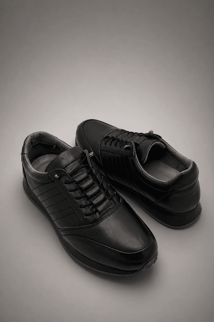 Palmyra Men's Leather Shoes - Black (44) 3