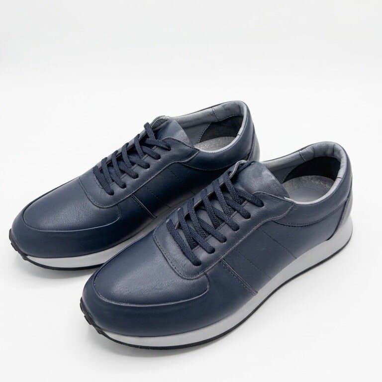 Grand Oxford Men's Leather Shoes - Navy Blue (44) 1