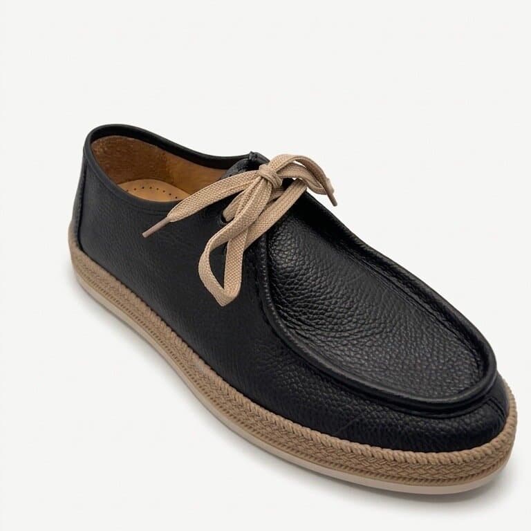 Grand Oxford Men's Leather Shoes - Black (44) 2