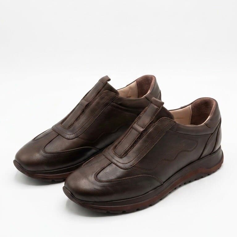 Grand Oxford Men's Leather Shoes - Dark Brown (44) 1