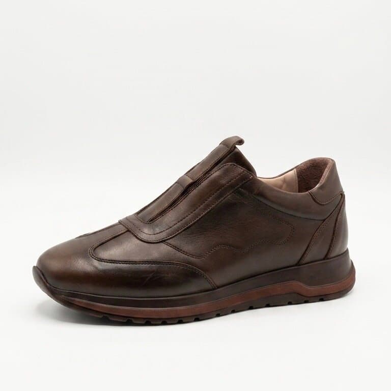 Grand Oxford Men's Leather Shoes - Dark Brown (44) 2