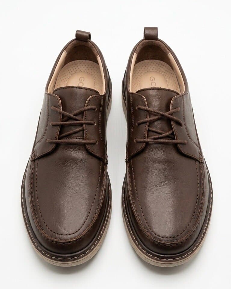 Grand Oxford Men's Leather Shoes - Dark Brown (44) 1