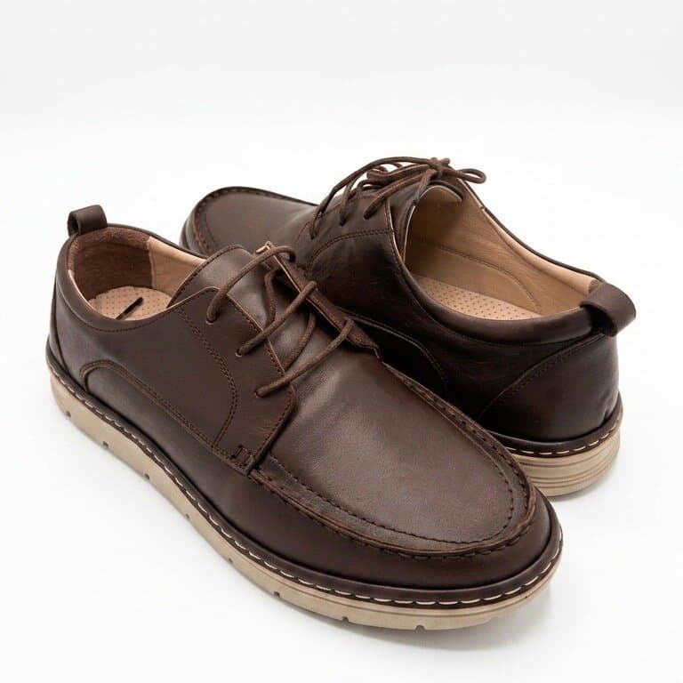Grand Oxford Men's Leather Shoes - Dark Brown (44) 4