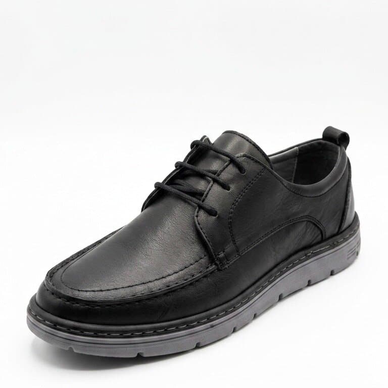 Grand Oxford Men's Leather Shoes - Black (44) 2