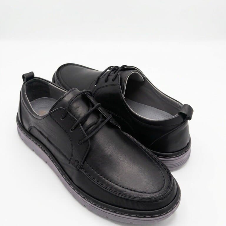 Grand Oxford Men's Leather Shoes - Black (44) 3