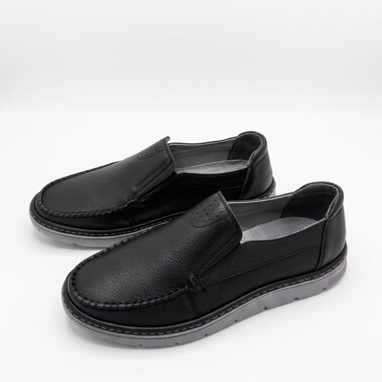 Grand Oxford Men's Leather Shoes - Black (44) 1