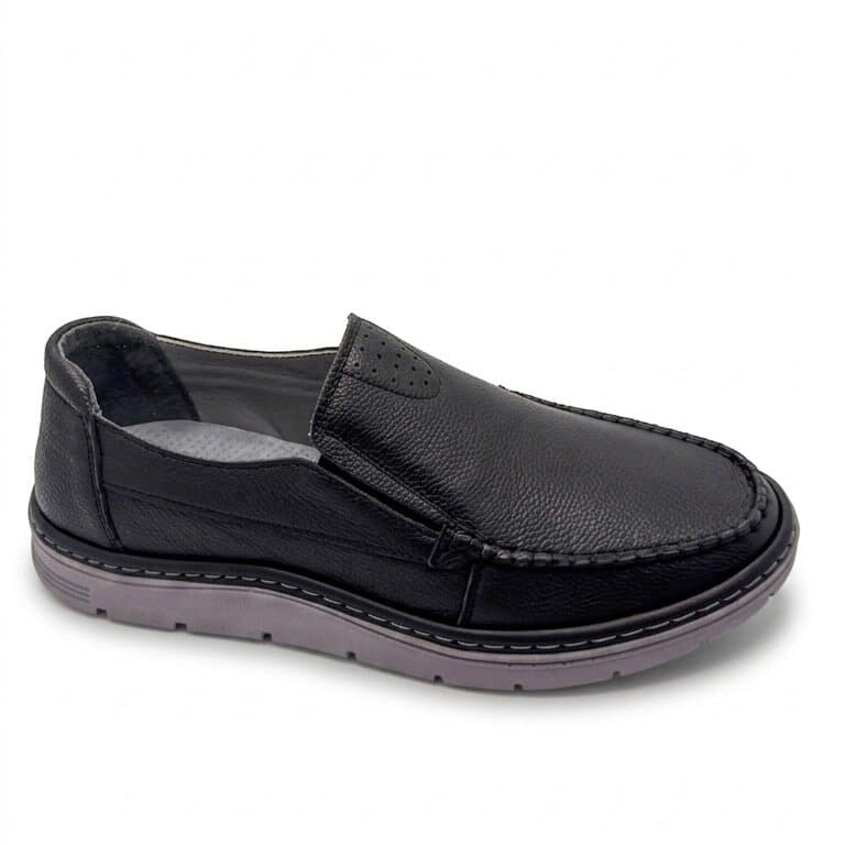 Grand Oxford Men's Leather Shoes - Black (44) 2