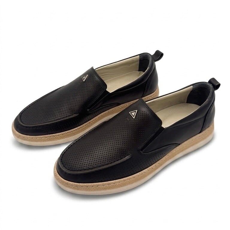 Grand Oxford Men's Leather Shoes - Black (44) 1