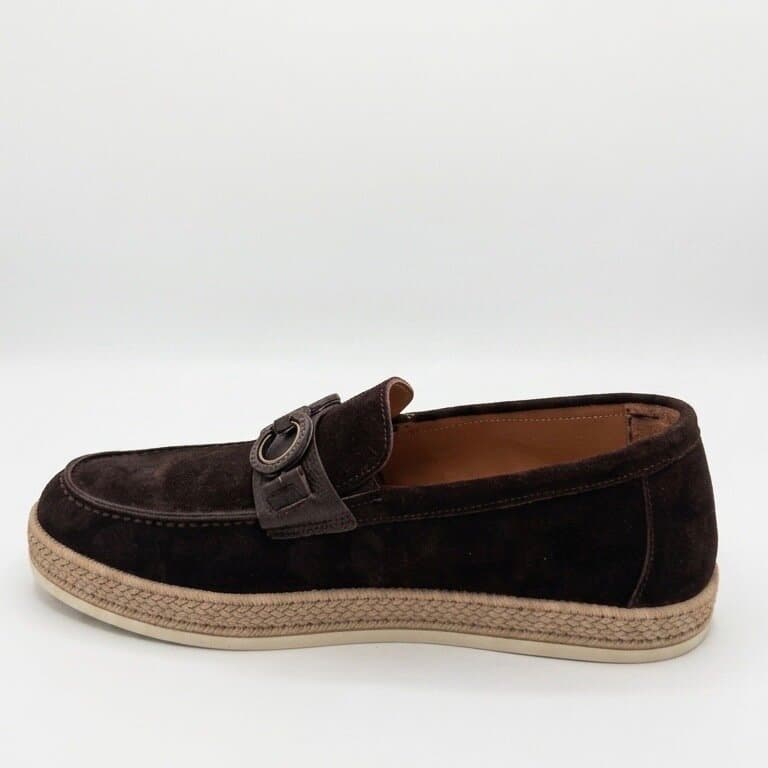 Grand Oxford Men's Suede Shoes - Dark Brown (44) 2