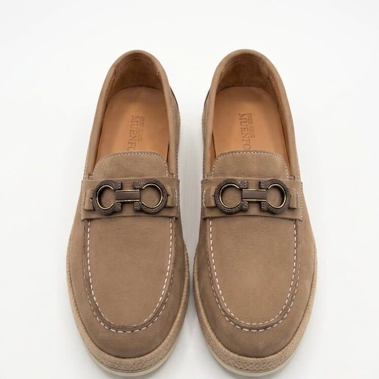 Grand Oxford Men's Suede Shoes - Light Brown (44) 4