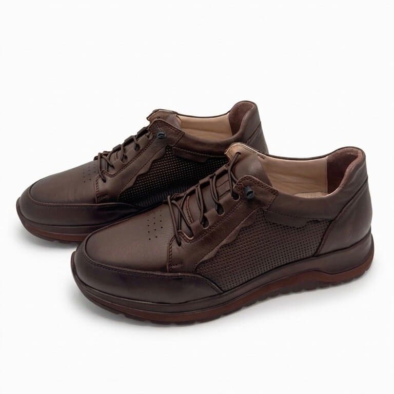 Grand Oxford Men's Leather Shoes - Dark Brown (44) 1
