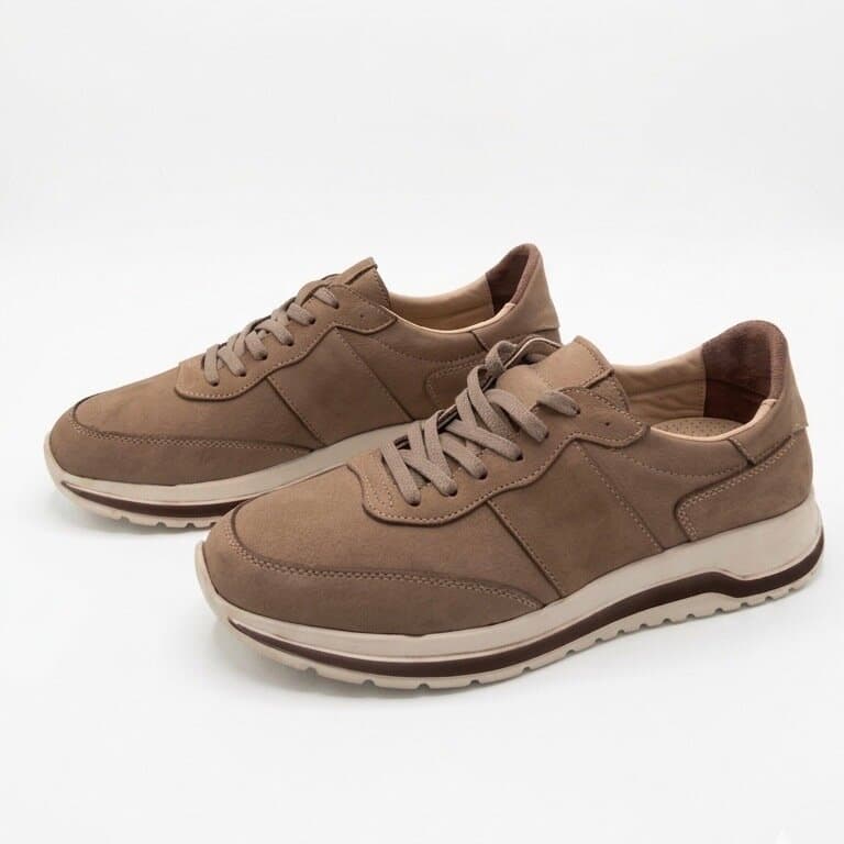 Grand Oxford Men's Leather Shoes - Light Brown (44) 1