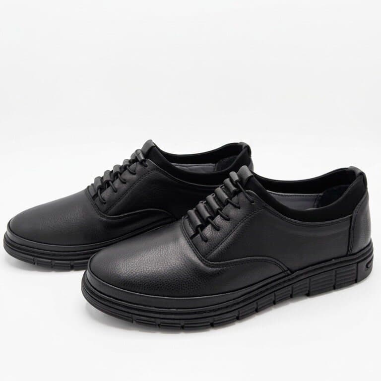 Grand Oxford Men's Leather Shoes - Black (44) 1