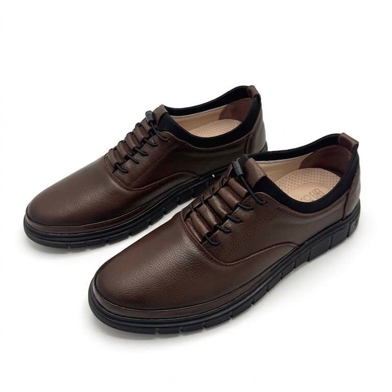 Grand Oxford Men's Leather Shoes - Dark Brown (44) 1