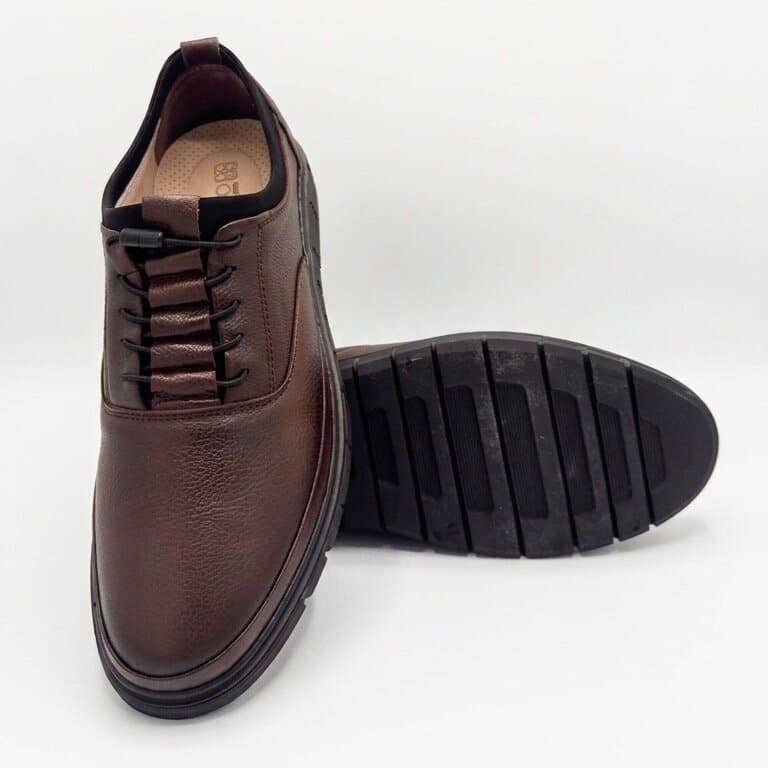 Grand Oxford Men's Leather Shoes - Dark Brown (44) 3