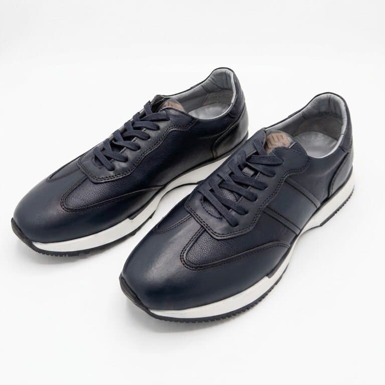 Grand Oxford Men's Leather Shoes - Navy Blue (44) 1