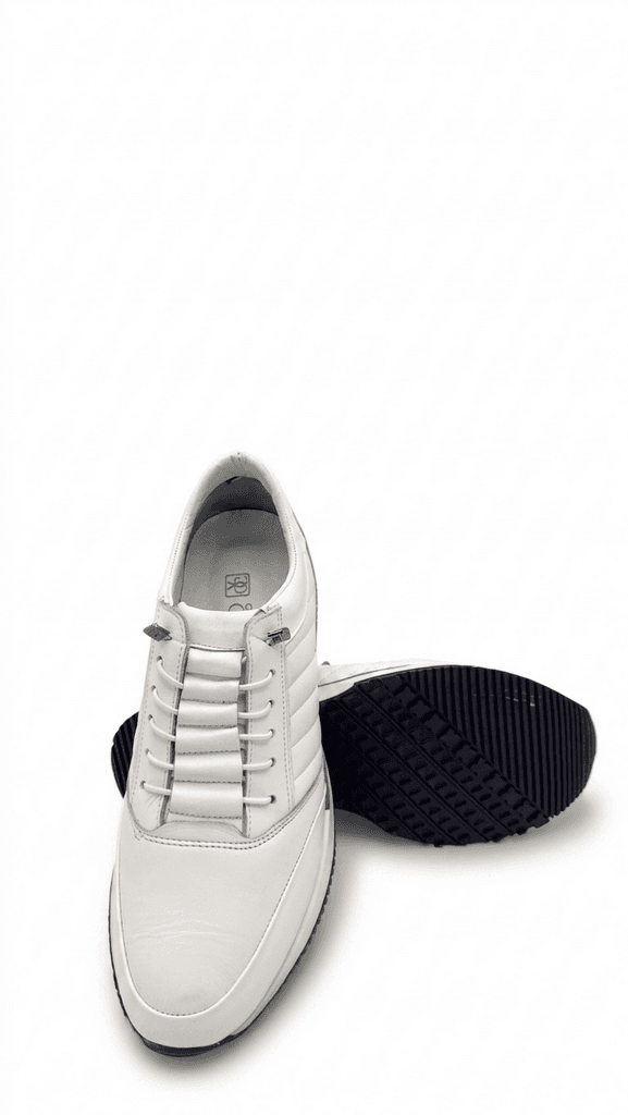 Grand Oxford Men's Leather Shoes - White (44) 3