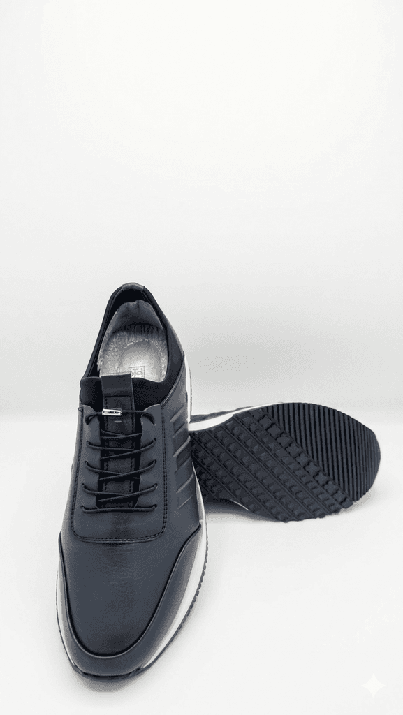 Grand Oxford Men's Leather Shoes - Navy Blue (44) 3