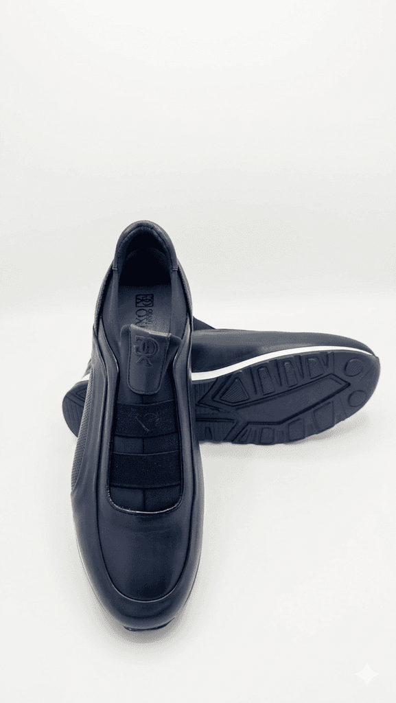 Grand Oxford Men's Leather Shoes - Navy Blue (44) 4