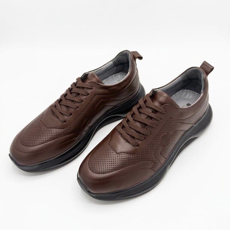 Grand Oxford Men's Leather Shoes - Dark Brown (44) 1