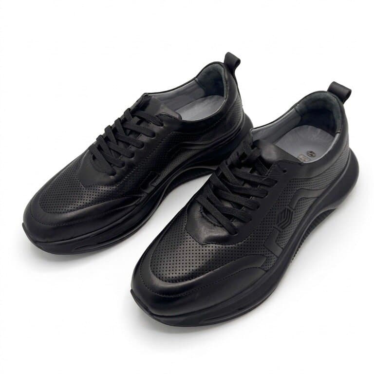 Grand Oxford Men's Leather Shoes - Black (44) 1