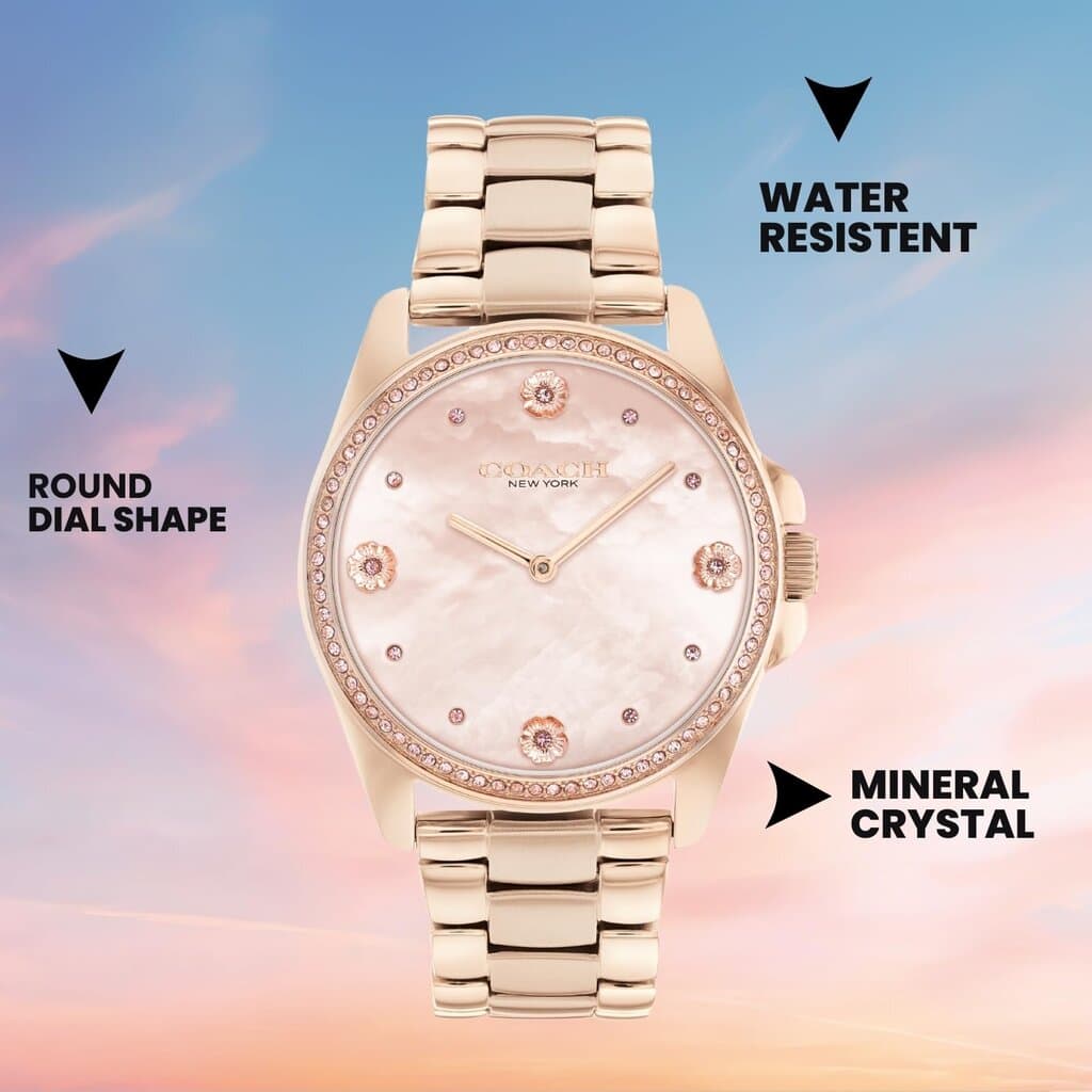 COACH Analog Women's Watch 36mm - 14504110 (Rose Gold) 5