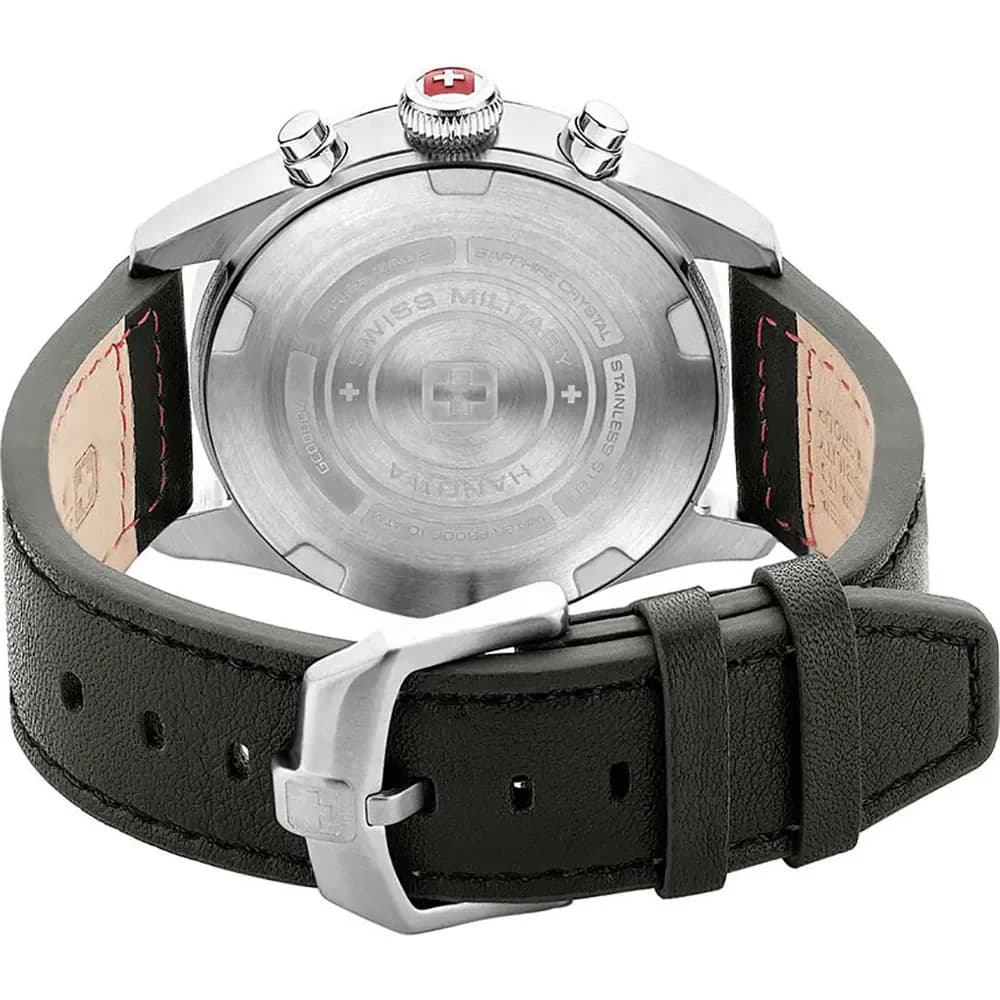 Swiss Military Chronograph Men's Watch 43mm - SMWGC0000405 (Black & Silver & Green) 3