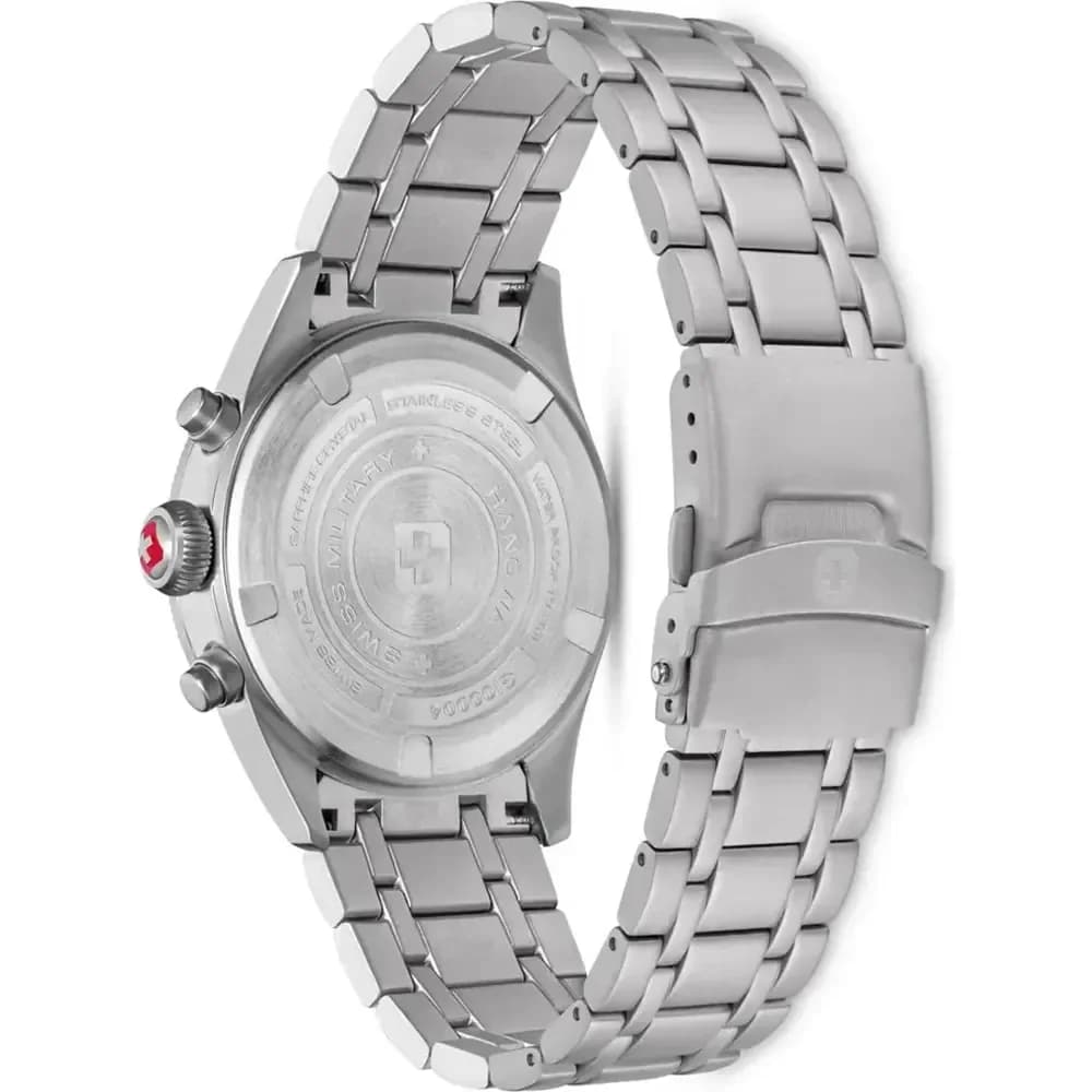 Swiss Military Chronograph Men's Watch 43mm - SMWGI000040 (Black & Silver) 2