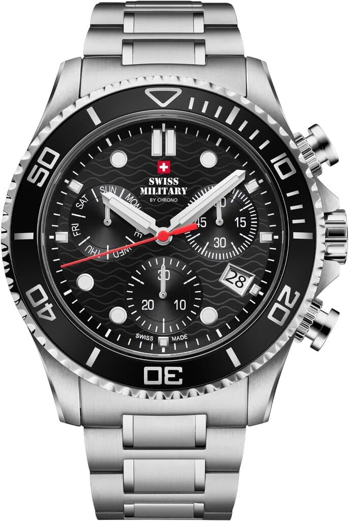 Swiss Military Chronograph Men's Watch 46mm - SM34101.01 (Silver) 1